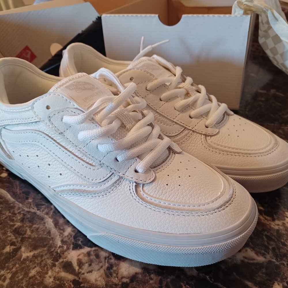 Vans Skate Rowley Leather White Unisex Shoes